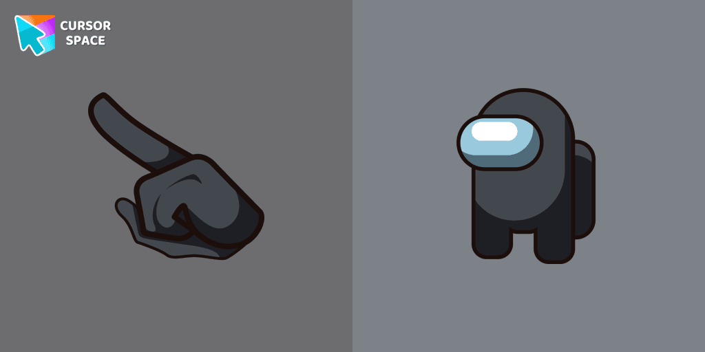 Among Us Black Character cursor pack